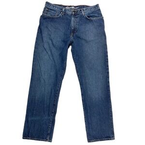Eddie Bauer Mens Relaxed Fit Jeans Medium Wash Denim Blue 34x32 Classic Casual